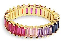 SINGULARU - Anillo Sia Berries. Plata de Ley con Acabado Baño en Oro de 18 Kt y Circonitas. Tallas 10 a 20