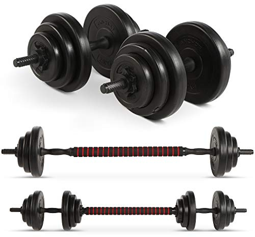 Anchor's Adjustable Dumbbells Weights set for Men Women, Dumbbell hand weight Barbell Perfect for Bodybuilding fitness weight lifting training home gym equipment free weights (20), Black