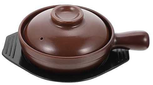 BESTonZON 1juego Cacerola De Cerámica Con Mango Olla Para Sopa Y Guiso Resistente Altas Temperaturas Para Cocina Casa Y Restaurantes