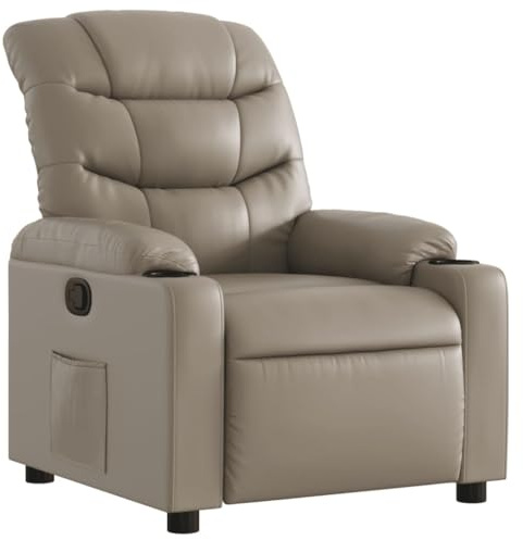 vidaXL Reclinerfåtölj cappuccino konstläder, liggfåtölj, fåtölj, justerbar fåtölj, liggfåtöljer, fåtöljer, justerbara fåtöljer, lutningsbar fåtölj