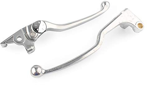 generic SIKUAI Coppia di leve per freno e frizione in alluminio tagliato a CNC per moto Yamaha FZ1 FZ6 FZ8 2001-2005, argento