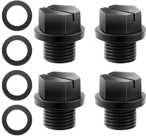 Paquete de 4 Tapones de Drenaje para Bomba de Piscina Accesorios para Agua con Juntas Tóricas Compatible con Hayward SPX1700FG y Maxflo Series Juntas Piezas Plástico Negro Piscina