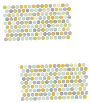 HOMSFOU 2piezas Calcomanía De Pared Decorativa Nórdica Amarillo y Verde Mostaza Vinilo Autoadhesivo Para Sala y Dormitorio