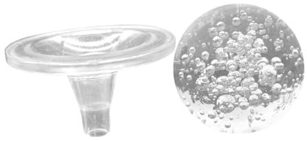 QUMIIRITY Crystal Ball Fountain Sphere 3.1 Inch Bubble Glass Decorative Tabletop Water Feature with Stand Holder for Indoor Desktop Decor and Feng Shui Display Set
