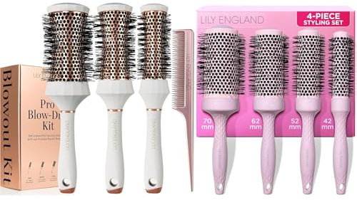 Professional Barrel and Round Brush Set – Complete Styling Bundle for Effortless Blowouts, Volume, and Salon-Quality Results at Home