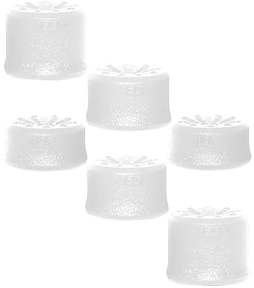 6PCS Capuchon de poignée de pouce Pour PS5 Pro/PS5 slim/PS5 Gamepad Capuchon pour poignée de pouce Joystick Capuchon pour stick analogique Capuchon pour poignée de pouce (Blanc)