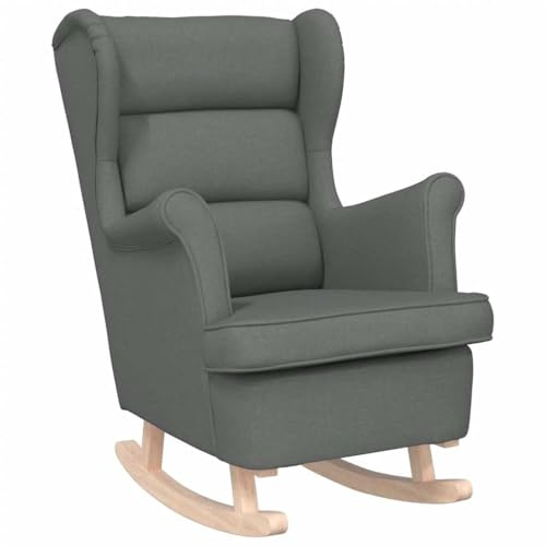 vidaXL Schaukelsessel Dunkelgrau 74x90x102 cm Stoff, Relaxsessel, Lounge Sessel, Wohnzimmersessel, Relaxstuhl, Loungesessel, Stoffsessel