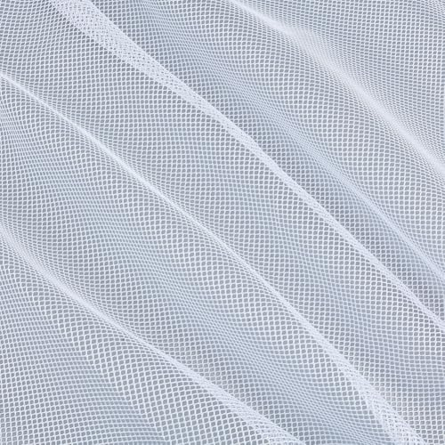 BENECREAT Tela de Malla de 0.9x1.58 m, Tela de Rejilla de Malla Blanca, Ligeramente Elástico para el Bolsillo Y las Correas de la Mochila., Ropa de Red, Bolsa de Red para Compras