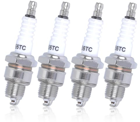 Adefol 4 pezzi di Candele E6TC per PW50 PW80 PW60 LT50 LT80, Sostituzione per 50cc 70cc 90cc 110cc ATV 4 Ruote Quad Ciclomotore Scooter Kart Dirt Bike