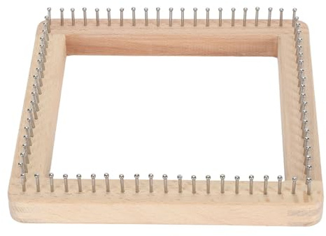 Msiud HolzStrickwebstuhl 20x20cm Quadratisch für Handarbeiten Kissen Schals