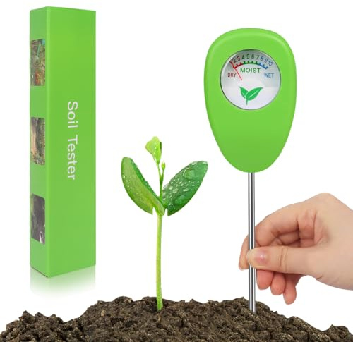 Minicoco Plant Moisture Meter, No Batteries Needed, Portable Soil Tester with Accurate Hygrometer for Indoor/Outdoor Plants, Garden & Potted Flowers​