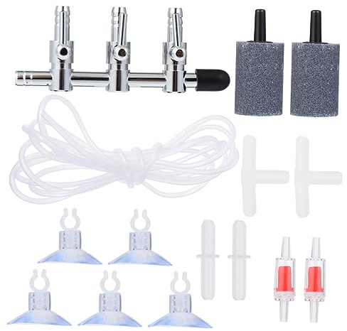 GALPADA 16pcs Upgrade Your Aquarium Air Pump Accessories Set Tubing Connectors Air Stone Suction Cup Check Valve for Control
