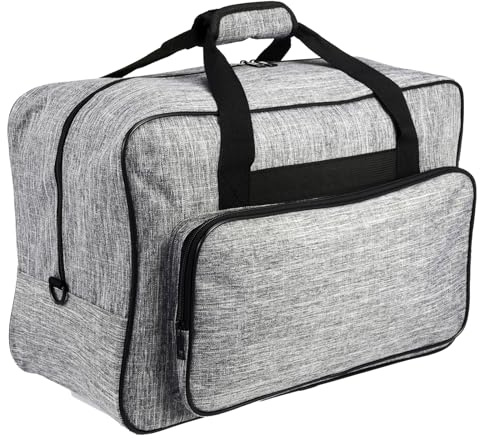 TNTGMG Mallette pour machine à coudre en tissu Oxford imperméable avec bandoulière et poignées, 46 x 23 x 32 cm, mallette de transport universelle pour la plupart des machines à coudre et accessoires