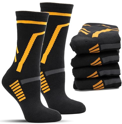 Frostfighter Thermo Arbeitssocken Herren (6 Paar) – Warme Wintersocken, dicke Strümpfe mit Vollfrottee, robuste Arbeitssocken für kalte Tage (DE/NL/SE/PL, Numerisch, 43, 46, Regular, Regular)