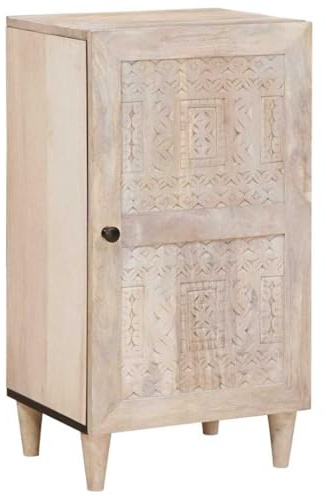 RMIHSJG Meuble TV Halden Buffet Salon Moderne avec Porte Coulissante Noir 110x40x60cm en Bois Massif de Manguier, Rangement Pratique et Design Épuré pour Espaces Contemporains,