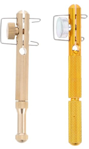 Abaodam Lot de 2 Outils à Nouer Les Hameçons en Aluminium et Cuivre Dispositif Compact et Portable pour Ligne de Pêche Accessoires de Pêche Efficaces et Rivière