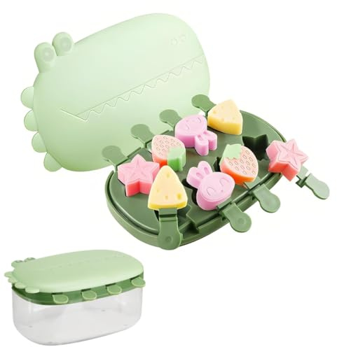 HAPZUR Molde Helado y Polos 1 Unidad Silicona Animado con Palo sin BPA para Bebés y Niños, Reutilizable, Fácil Desmoldado para Snacks Saludables Caseros.