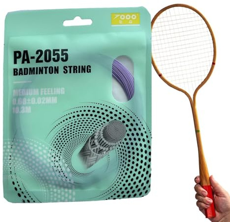 Badmintonsträng – 0,70 mm 10 m ersättningstråd med flera trådar, professionell nanobehandlad tennislinje, högspänning hållbart sporttillbehör | förbättrar kraftkontrollens noggrannhet träningstävling