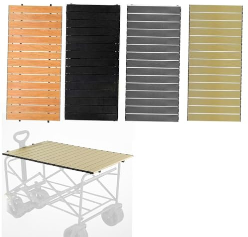 Auratrove Carro plegable para camping, tablero de acero portátil para carrito de mano, 55 x 95 cm, resistente a los arañazos, comedor al aire libre para superficie