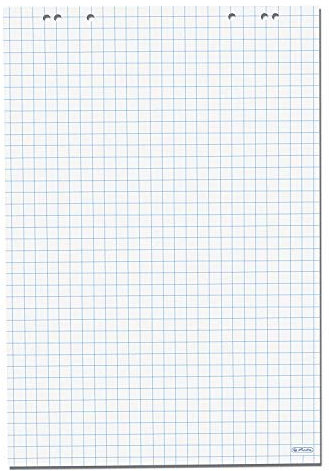 Herlitz 10834141 Flipchartblock, 68x99cm (kariert/gelocht), 10 Blöcke (20 Blatt je Block)