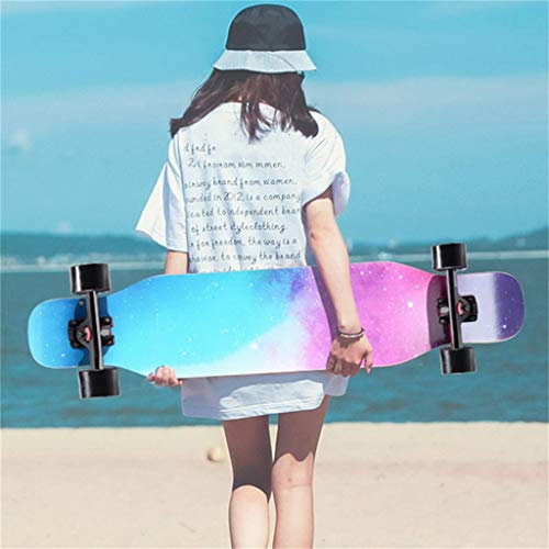 LZY YEENUO Longboard Skateboard 43 x8 - Komplette Skateboards - Standard Skateboards 4 Räder für Anfänger Starter Kinder Jungen Mädchen Teenager - Maple Cruiser Pro Skateboard, Longboard Skateboards