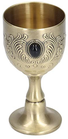 Cáliz Cáliz, Patrón de flores Disparo Copa de licor Cáliz de vino Hecho a mano Vintage Cobre puro Aleación de zinc