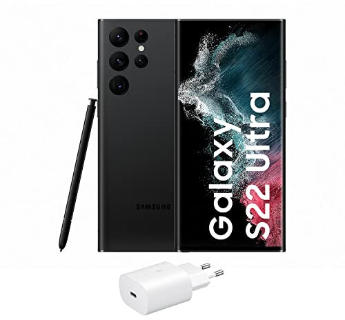 Samsung Galaxy S22 Ultra 5G + caricatore – Telefono cellulare, 256 GB, Smartphone Android, Phantom Black (versione spagnola)