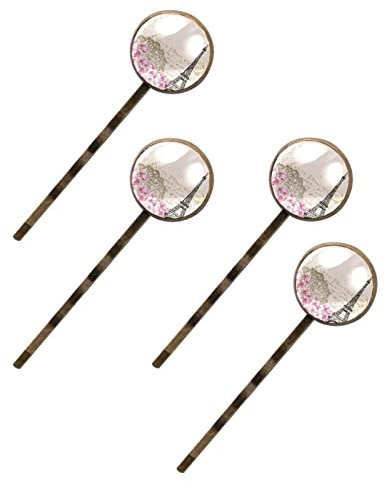 Eiffelturm Rosa Blume Haarnadel Geschenke für Frauen Mädchen Tochter Freundin, Geschenke für Frauen Mädchen Dekorative Party Hochzeit