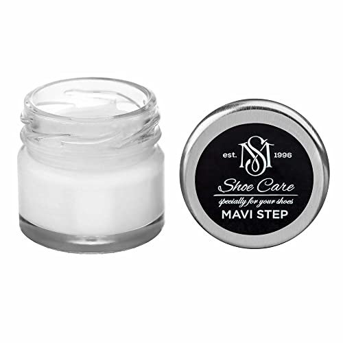 MAVI STEP Lederschuhcreme auf Wachsbasis, regeneriert und pflegt, schnell trocknend und belebt die Farbe, frei von Silikon und Erdöl, 100 neutral, 25 ml / 0.85 oz