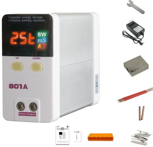 ZWJABYY Saldatrice A Punti Portatile A Impulsi,Saldatrice A Punti Cordless 801A,Saldatrice A Batteria al Litio,Penna per Saldatura Manuale A Batteria al Litio Fai-da-Te 110V-220V