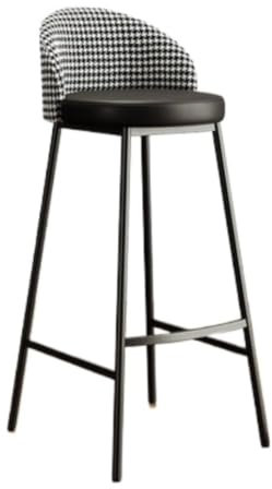 ASHSDI Barhocker Barstuhl Hoher Thekenhocker, Frühstücksküche, Barstuhl, Metallbeine, Esszimmerhocker Mit Rückenlehne Und Fußstütze Küchenstuhl Thekenstühle(C,Sitting Height 75cm)