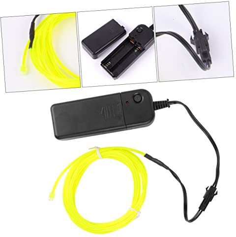 PLAFOPE 2 M Langer EL-drahtstreifen Fluoreszierendes Grün Keine Batterie Erforderlich Geringe Hitze Flexibel 4 Beleuchtungsmodi Für Dekoration Halloween Cosplay-Events