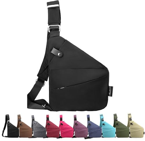 Diebstahlsichere Tasche Damen, Flexr-Tasche Frauen, Flexr-Tasche™, Antidiebstahltasche Damen, Anti Diebstahl Tasche Damen (Black,Linke)