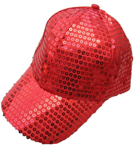 Glitzer Hut Baseball Partyhüte für Damen und Herren, Erwachsene Unisex Pailletten Hut Baseball Cap Baseballkappe Glitzerhut für Karneval Mottoparty Disco Verkleidung Hip Hop
