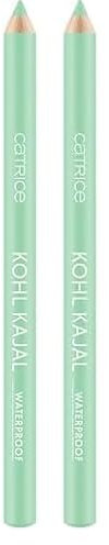 Catrice Kohl Kajal Crayon khôl imperméable n° 140 Vert définissant, brillant, scintillant, végétalien, imperméable, sans particules de microplastique, sans nanoparticules, 1 pièce (0,78 g) (Lot de 2)