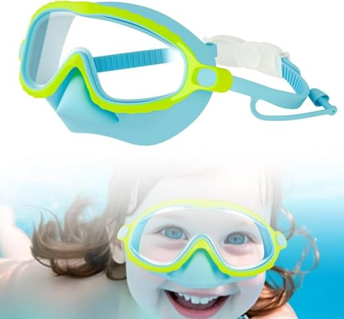 Générique Lunettes De Plongée, Pour Enfants, Garçons Et Filles, Anti-Fuite, Anti-Buée, Anti-uv, Masque De Plongée, Pour Enfants De 4 à 13 Ans (Bleu)