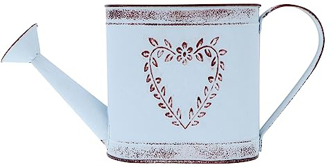 TOBBOMEY Vaso Di Ferro Annaffiatoio Per Giardino Secchio Resistente e Durevole Per Innaffiare Piante Fiori e Alberi Manico Comodo Aperture Facili Da Riempire Decorazione Per Fiori