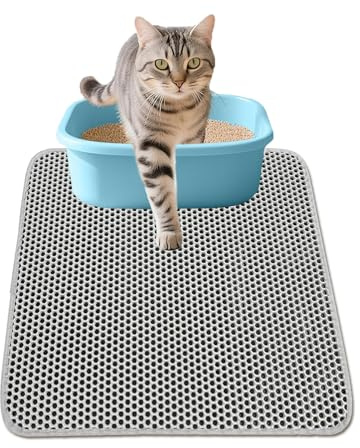 Galenecx Tappetino Lettiera Gatto, 30 x 45 cm Tappetino per Lettiera per Gatti in EVA Progettato a Nido d'Ape, Tappeto per Lettieras Gatto Impermeabile, Non Tossico Tappetinos Gattos Lettieras