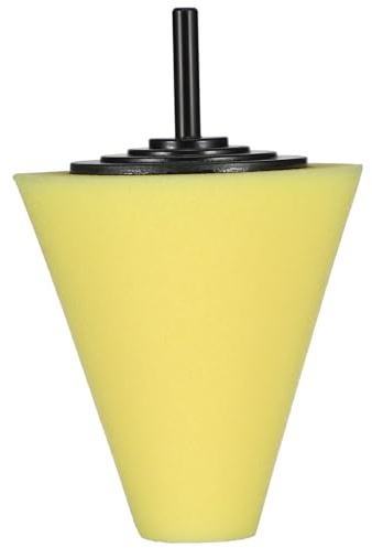 SEWOART Spugna a Forma Di Cono Per Lucidatura e Sigillatura Vernice Strumento Per Cura Auto Colore Giallo Per Aree Difficili Da Raggiungere