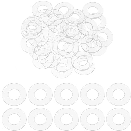 PATIKIL O-Ringe Dichtringe 10mm ID x 20mm OD x 0,5mm Dicke 200 Stück | Gummi Flache Unterlegscheibe, Runde Distanzhülsen Karosseriescheiben für Schrauben Duschkopf Wasserhähne Schläuche
