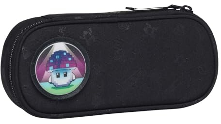 Beckmann Schlampermäppchen GS Oval Pencil Case Pixel schwarz