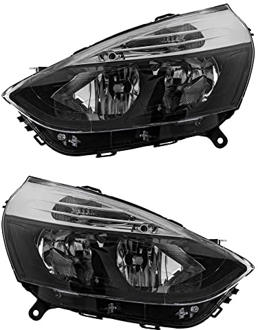 Halogen Scheinwerfersatz Scheinwerfer Satz Hauptscheinwerfer Set links und rechts H7/H1 passend für Clio IV BH_ KH_