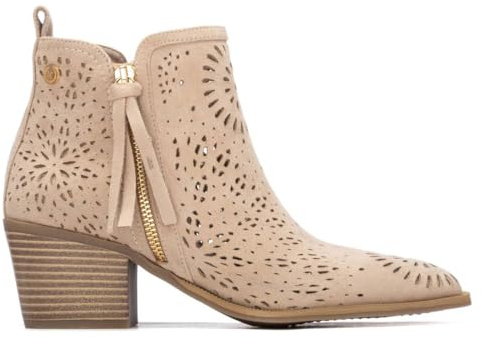 XTI - Botas Camperas Mujer Beige - Calzado Cómodo y Versátil - Moda casual - Modelo 14532702 (Talla 36)