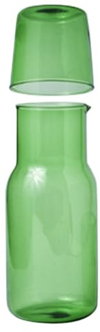 UKCOCO Brocca d Acqua in Vetro Verde da 450ml Stile Giapponese Grande Capacità e Resistente per Uso Domestico in Cucina
