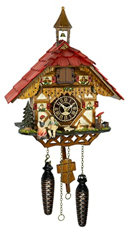 Trenkle Quarz Kuckucksuhr Schwarzwaldhaus mit Musik TU 4284 QM