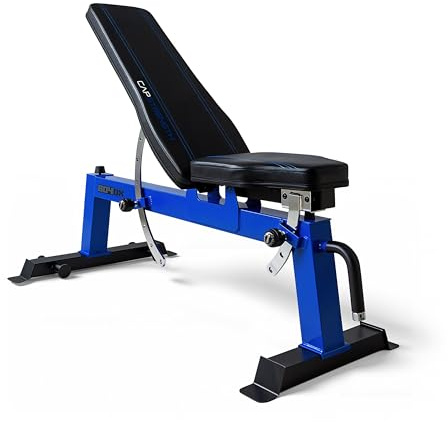 CAP Barbell Deluxe Utility Weight Bench Color Series (Blue, Square Backpad)