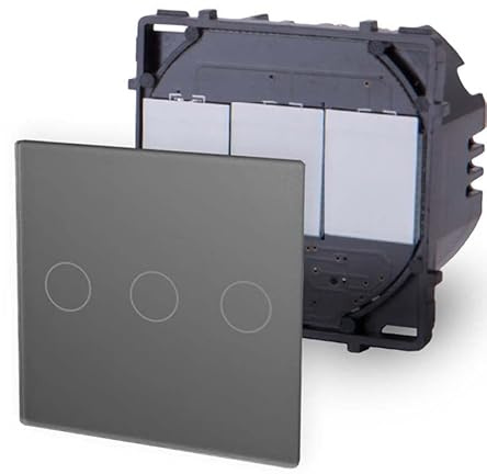 Luxus-Time Point Touch Innenleben Dimmer Lichtschalter Wandschalter Modul dimmbar LED Touchfläche für UP in Grau