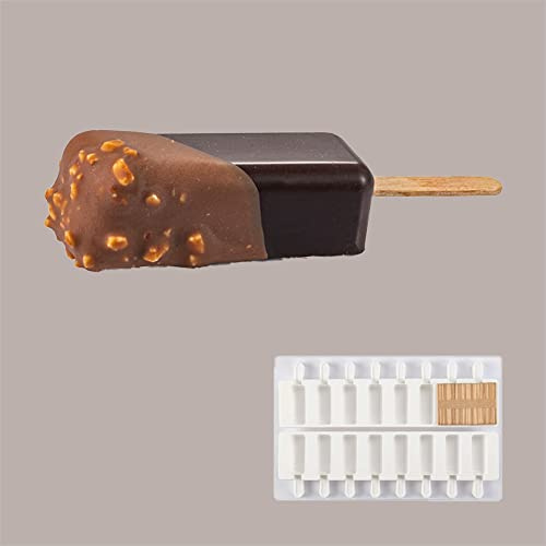 Lucgel Stampo Moderno in Silicone per Stecco Gelato BRIC MINI - Kit 2x8 Pose -