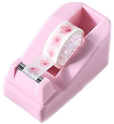 Wudaizhi Dispensatore a Nastro Desktop Dispenser Adesivo Roll Rolling Mini Dispenser di Nastro in Plastica per Ufficio Home School