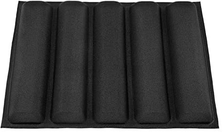 ANKROYU Stampo per Pane in Silicone, Stampi per Pane di Forma Oblunga Riutilizzabili Antiaderenti, Stampo per Panini in Silicone con 5 Pagnotte, Stampi per Hot Dog per La Panetteria della Cucina di C